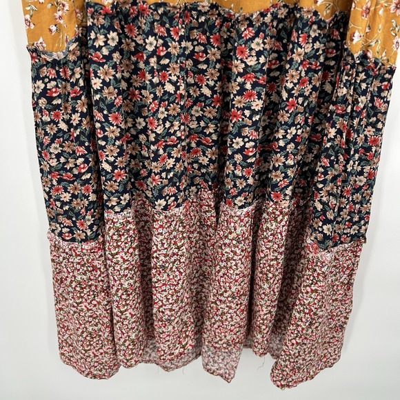 Natural Life Womens Collette Tiered Boho Maxi Dress Size L Cottagecore Prairie - Picture 5 of 12